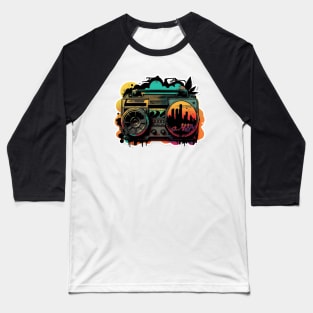 Retro Boombox Baseball T-Shirt